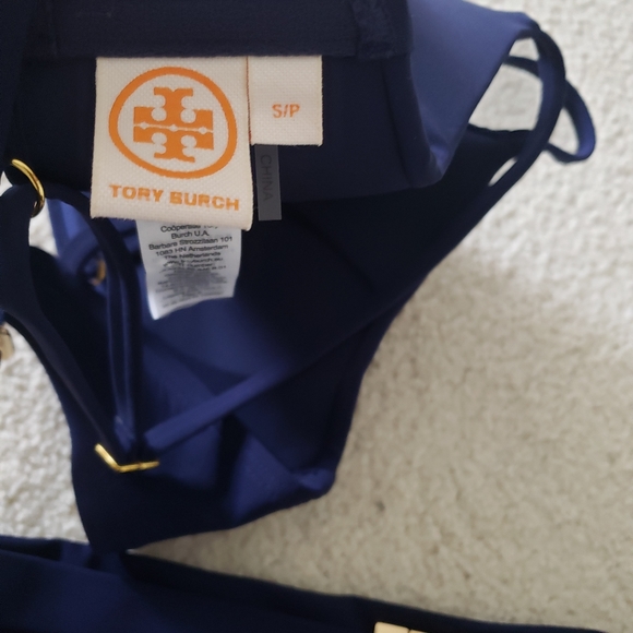 SOLD Tory Burch T-Belt High Waisted 2-piece Bikini Navy szS - Picture 15 of 16